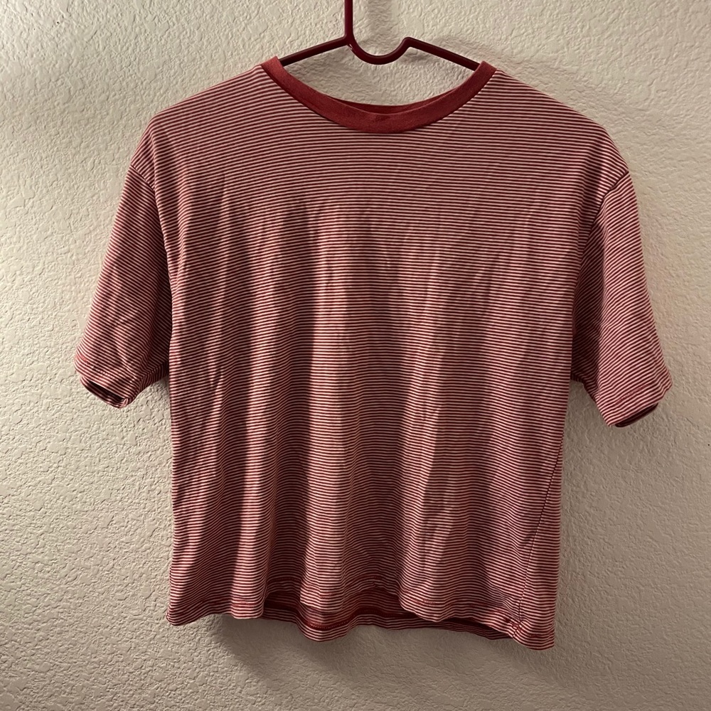 striped t shirt cropped brandy melville